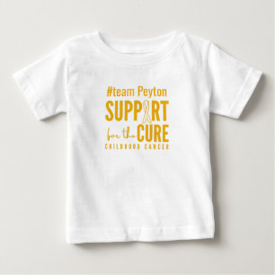 individuelle Name zur Unterstützung von Kinderkreb Baby T-shirt