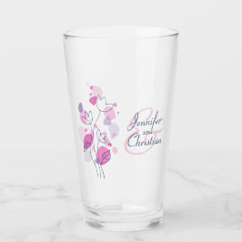 Individuelle Namen blass pinkfarben Glas