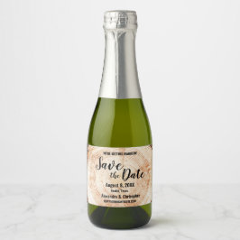 Individuelle Namen mit Holzschnitt Hochzeit Datum