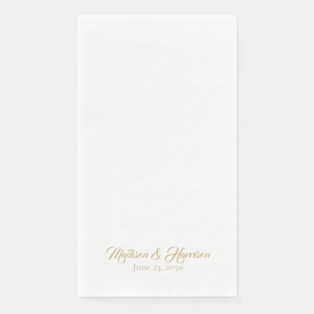 Individuelle Namen mit klassischem schicken Goldsk Serviette (Vorderseite)