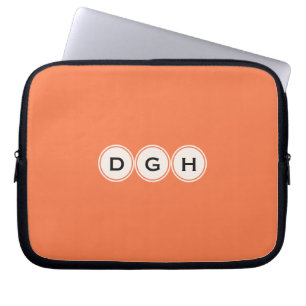Individuelle Notebook-Ärmel mit Monogramm und Farb Laptopschutzhülle