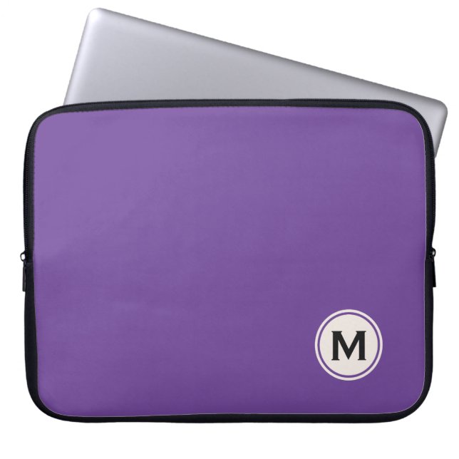Individuelle Notebook-Ärmel mit Monogramm und Farb Laptopschutzhülle (Vorderseite)