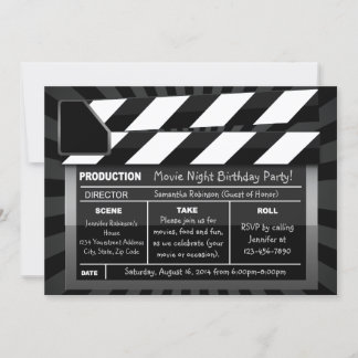 Individuelle Party Einladungen für Movie Clap Boar