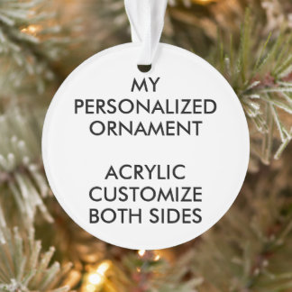 Individuelle Personalisierte RUNDE ACRYLIC FOTO OR Ornament