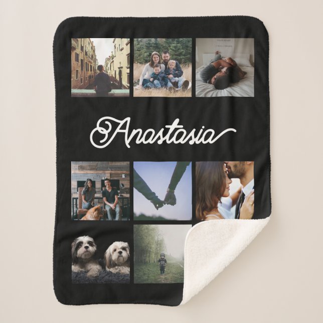 Individuelle Personalisierte Typografie und FotoCo Sherpadecke (Vorderseite)