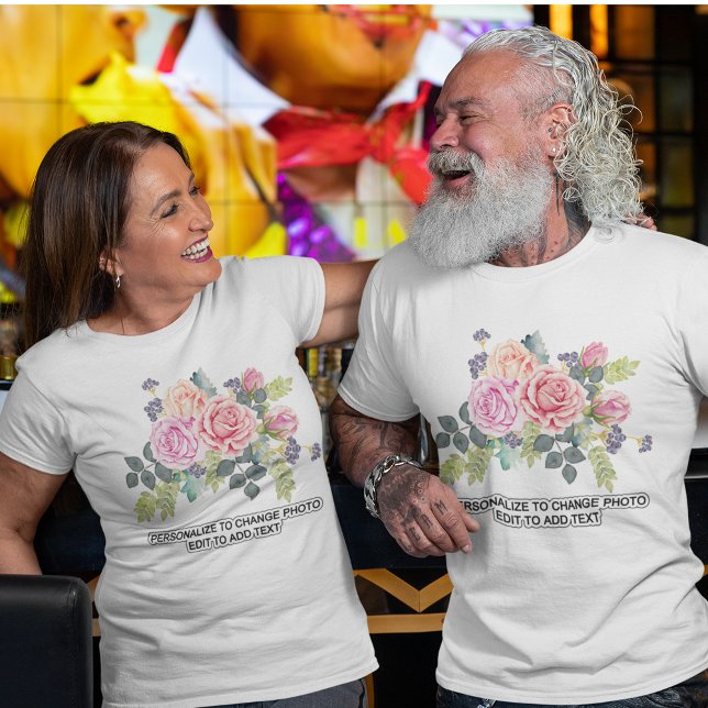 Individuelle Personalisierung des Foto-Textquotier T-Shirt (Custom Personalize Photo Artwork Text Quote Unisex T-Shirt)