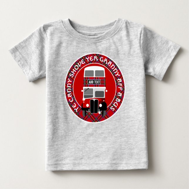 Individuelle Personalisierung des Vintagen Tartan  Baby T-shirt (Vorderseite)