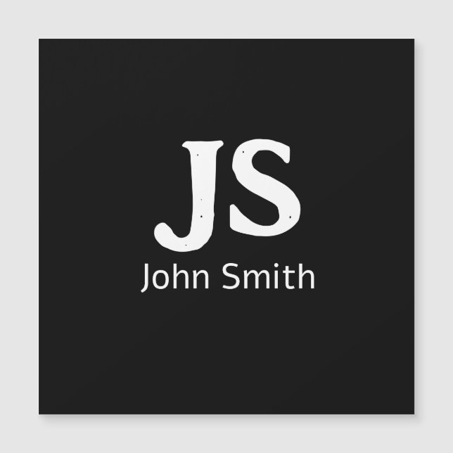 Individuelle persönliche Initialen Magnetkarte (Vorderseite)