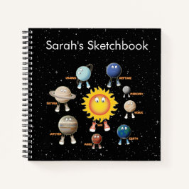 Individuelle Planeten und das Sketchbuch des Sonne Notizbuch
