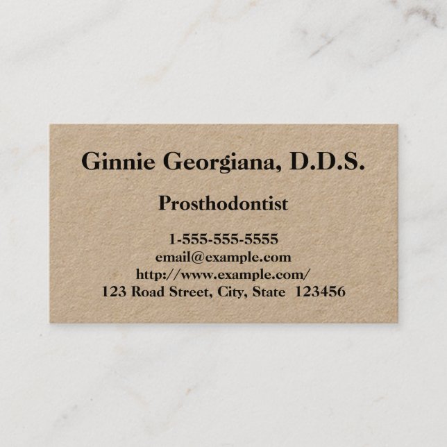 Individuelle Prosthodontist-Visitenkarte Visitenkarte (Vorderseite)