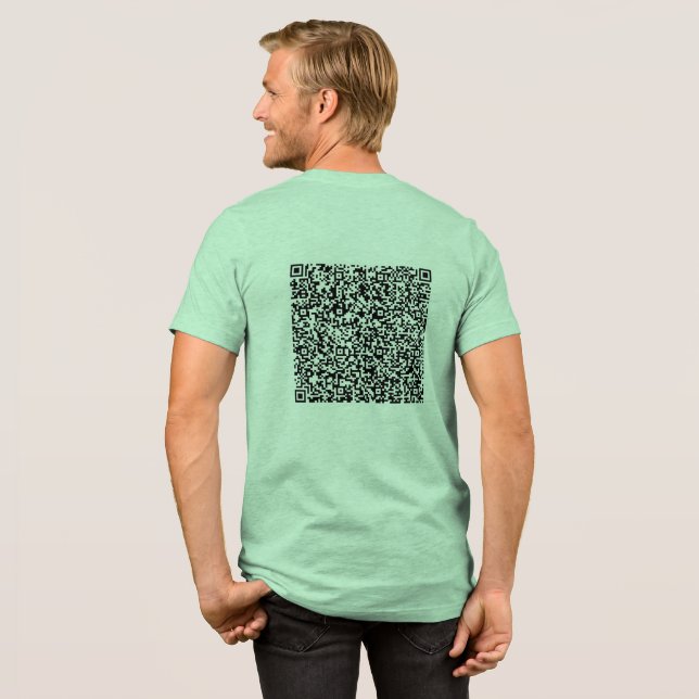 Individuelle QR-Code-Prüfung Design Ihr eigenes lu Tri-Blend Shirt (Rückseite voll)