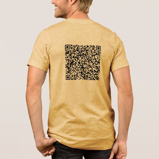 Individuelle QR Code Prüfung Info Ihr eigenes Desi Tri-Blend Shirt (Rückseite)