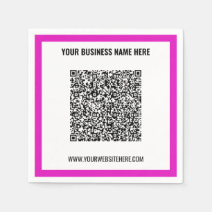 Individuelle QR Code Scan Info Text Napkins Ihre F Serviette