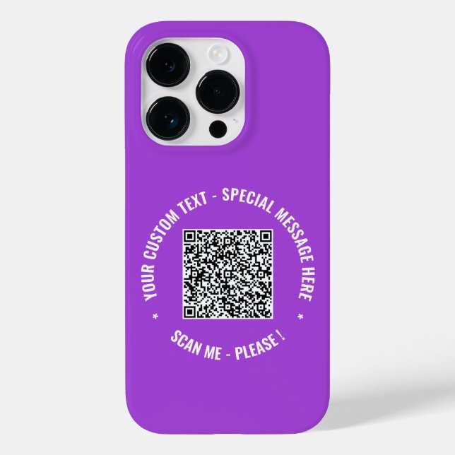 Individuelle QR Code Scan Info zum iPhone-Fall Case-Mate iPhone 14 Pro Hülle (Rückseite)