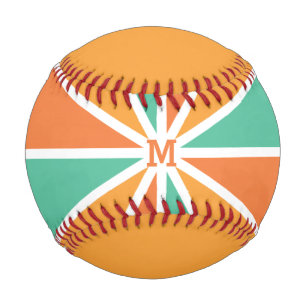 Individuelle Rays Muster Monogramm & Text-Baseball Baseball