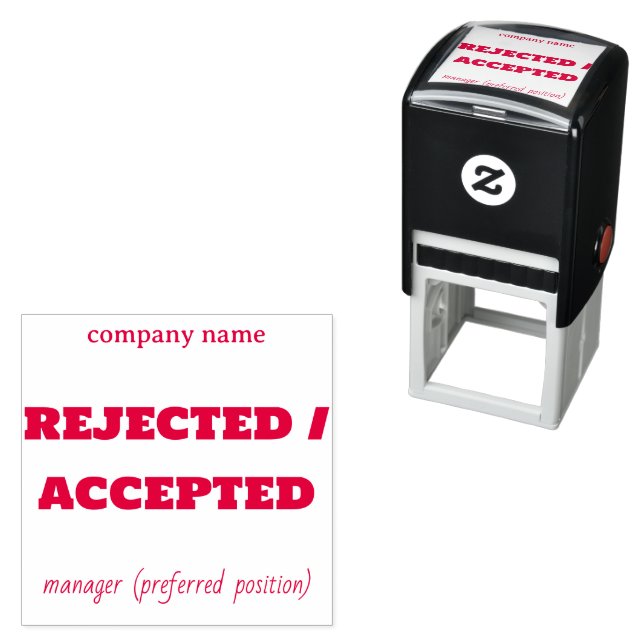 Individuelle Reaktion - Modernes Corporate Red Permastempel (Beispiel)