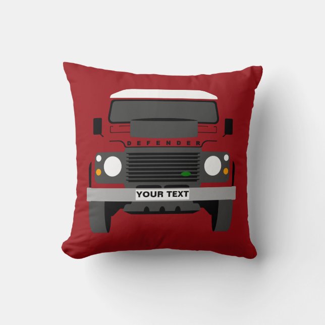 Individuelle Red Land Rover Kissen (Vorderseite)