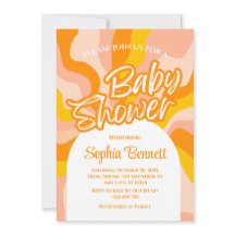 Individuelle Retro Baby Dusche Einladung