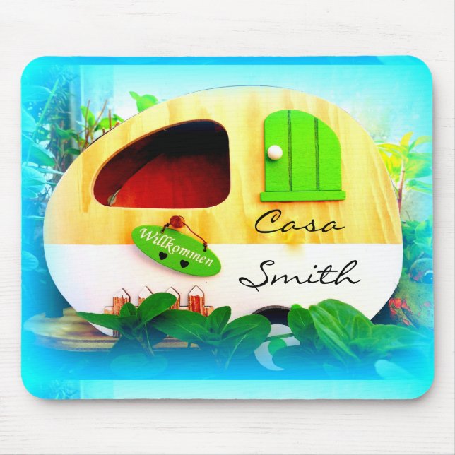 Individuelle Retro-Camper-Casa Mousepad (Vorne)