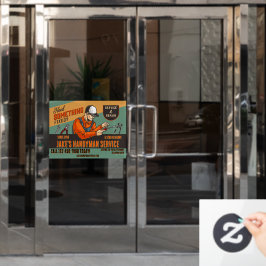 Individuelle Retro-Handwerker-Service-Werbung Fensteraufkleber