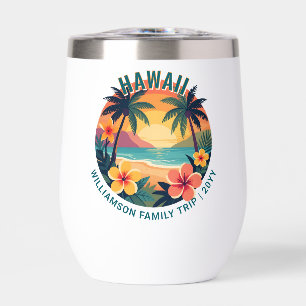 Individuelle Retro-Hawaii-Tropen-Ferien-Familienre