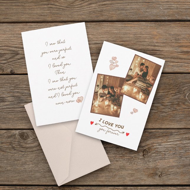 Individuelle Romantik 2 Foto Ferienkarte (Von Creator hochgeladen)