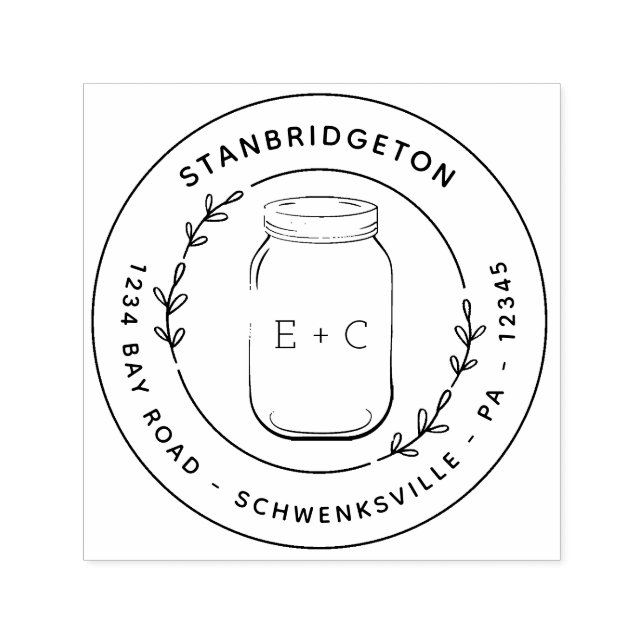 Individuelle Rücksendeadresse für Länder Permastempel (Design)