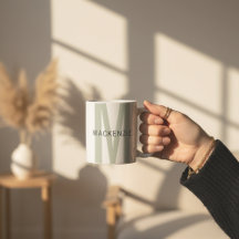 Individuelle Salbeimonogrammtasse als Geschenk zum