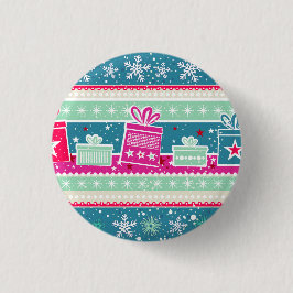 Individuelle Schneeflocken und Geschenke Button