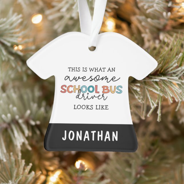 Individuelle Schulbusfahrerbewertung Funny Gift Ornament (Baum)
