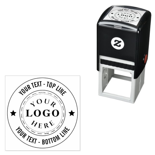 Individuelle Selbstfarbige Briefmarke mit Logos un Permastempel (Beispiel)