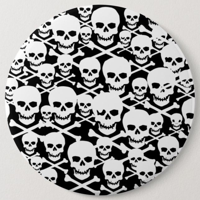 Individuelle Skulls und Crossbones Button (Vorderseite)