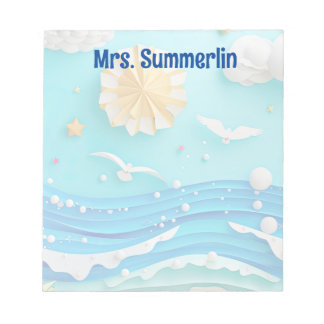 Individuelle Sommersaison Notizblock