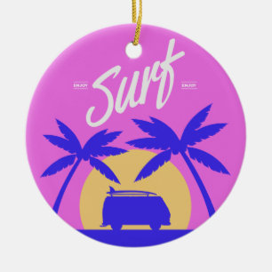 Individuelle Sommersurfer-Textanzierung Keramik Ornament