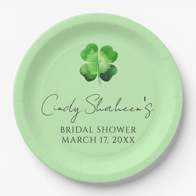 Individuelle St. Patrick's Day Brautparty Pappteller (Vorderseite)
