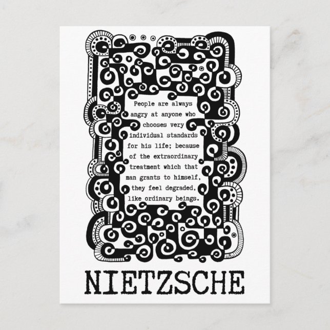 INDIVIDUELLE Standards inkorporiert von Nietzsche Postkarte (Vorderseite)