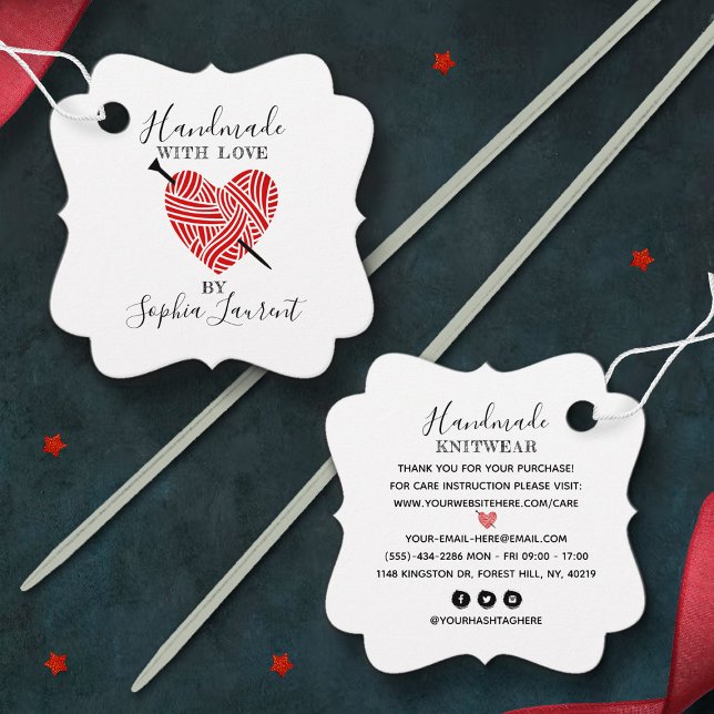 Individuelle Strick für kleine Unternehmen liefern Geschenkanhänger (Von Creator hochgeladen)