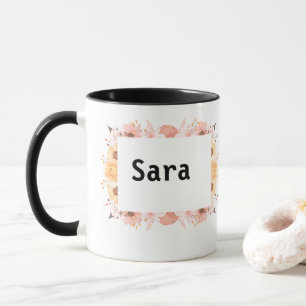 Individuelle Tasse für Sara - Chic Gold Botanical 