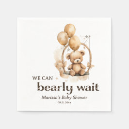 Individuelle Teddy Bärengeschlecht - Neutrale Baby Serviette