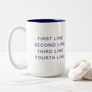 Individuelle Text Personalisierte Zweifarbige Tass Tasse