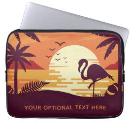 Individuelle, tropische Flamingo-Laptop-Ärmel Laptopschutzhülle