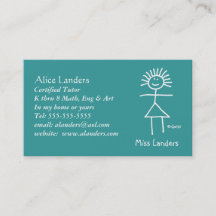 Individuelle Tutor-Visitenkarte