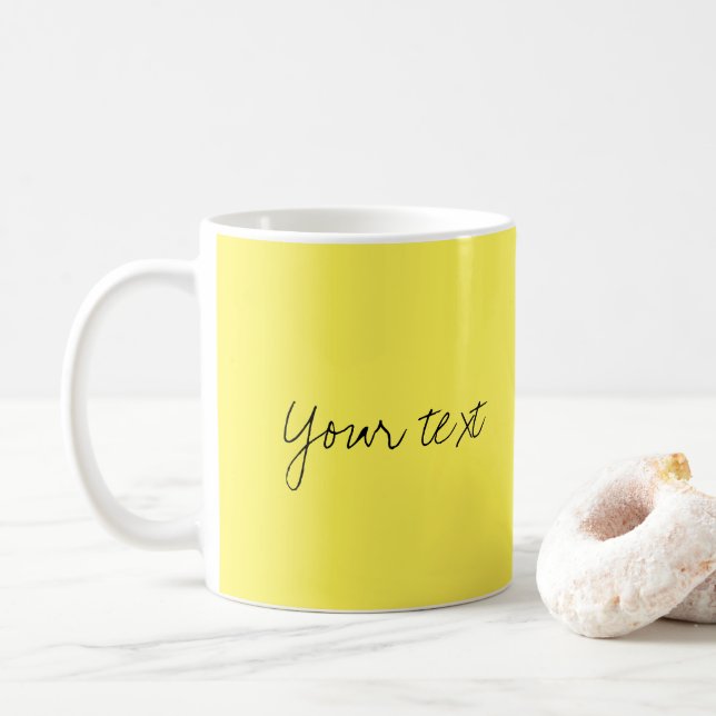 Individuelle Typografie Text oder Name Modern Nied Kaffeetasse (Mit Donut)