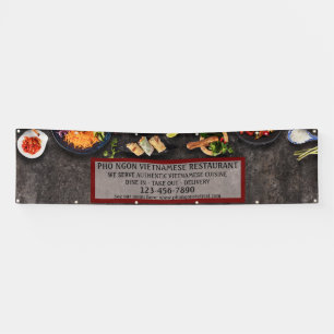 Individuelle Vietnamesische Restaurant-Großwand Banner