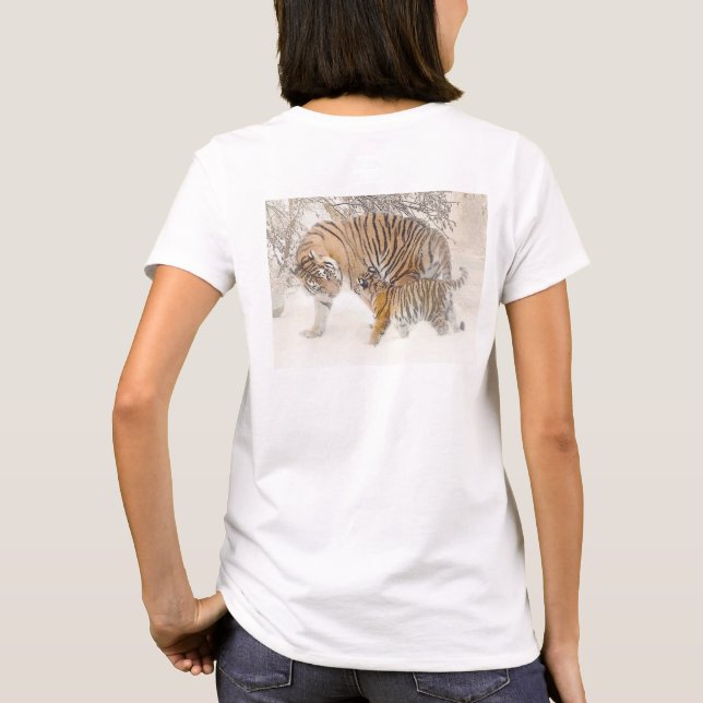 Individuelle Vorlage Moderne elegante Tigers Trend T-Shirt (Rückseite)