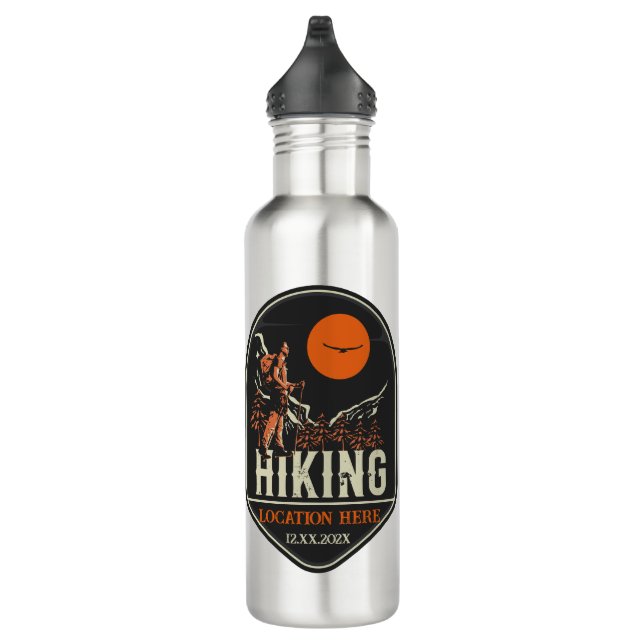 Individuelle Wanderlokalisierung Retrodesign Edelstahlflasche (Rechts)