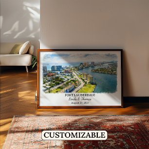 Individuelle Wandkunst Fort Lauderdale, Florida Po Poster