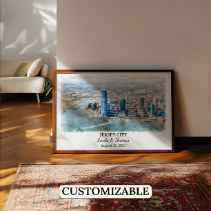 Individuelle Wandkunst für Jersey City, New Jersey Poster