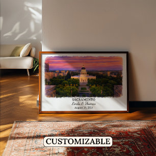 Individuelle Wandkunst Sacramento, Kalifornien Pos Poster