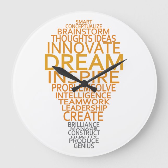 Individuelle Wanduhr für Inspirationslampe (Vorderseite)